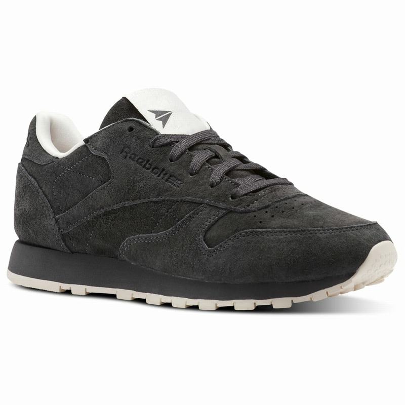 Reebok Classic Leather Tonal Nbk Shoes Womens Grey/Pink India VL5742DY